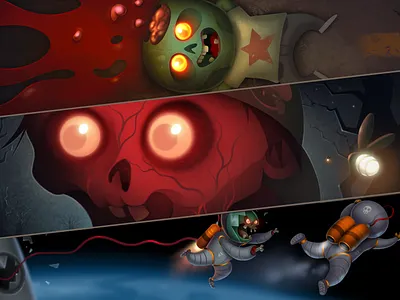 Calling Card Set : Cartoon Zombies illustration zombie