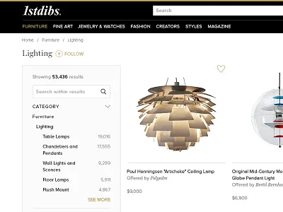 1stdibs Ecommerce Experience 1stdibs antiques ecommerce luxury rare shopping