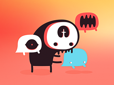 Ghost Whisperer character design demon eye ghost illustration