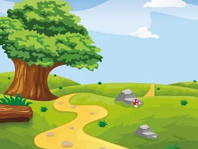 Meadow Game Background app game illustration interface mobile mobile app puzzle ui user interface ux vector