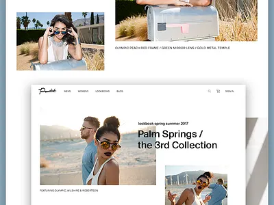 Lookbook Page clean design ecommerce minimal ui web