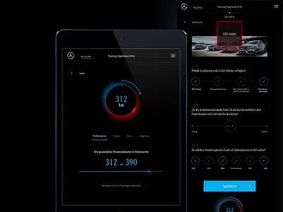 Mercedes Global Training app automotive black inerfacedesign ipad mercedes ui ux