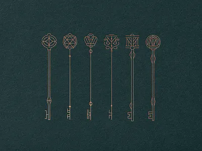 Tenth Muse circle crown etc key logo monogram