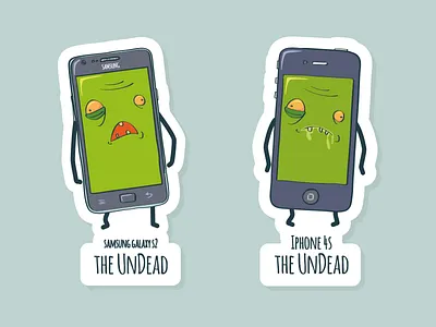 Halloween Stickers - Meet the Scary Crew app branding cartoon design flat halloween icon illustration ios mobile phone stickers