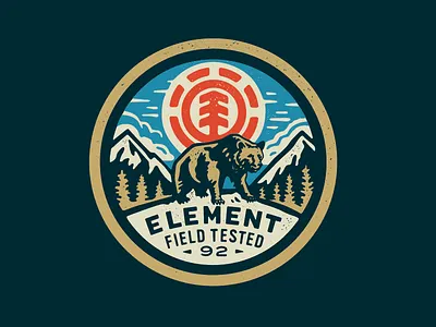 Element Bear apparel branding graphics identity illustration patches typography