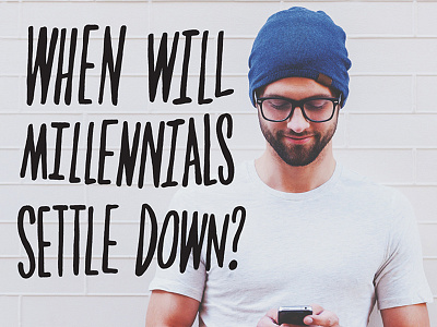 Millennials Homebuying Blog Title Graphic brand grunge handlettering illustration ink lettering line logo sketch texture typography