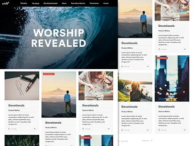 New Wine Music Blog blog cards ui ux website