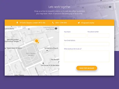 Contact Section contact form map