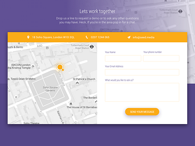 Contact Section contact form map