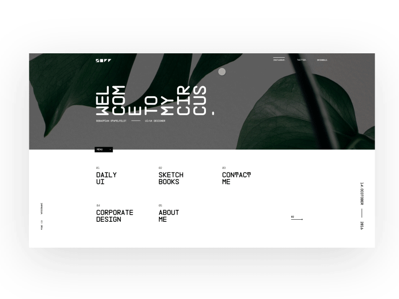 own portfolio big bold design portfolio prototype screen ui ux web