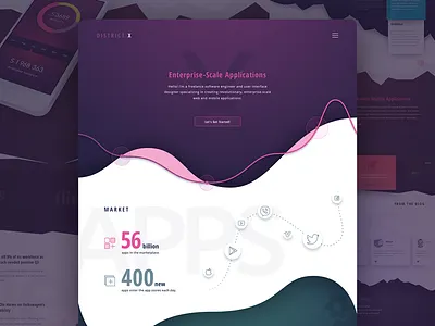 landing page company design google ico interface landing main material page site ui web