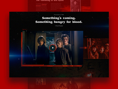 Stranger Things Website halloween layout mocktober movie netflix scary show stranger things ui web design