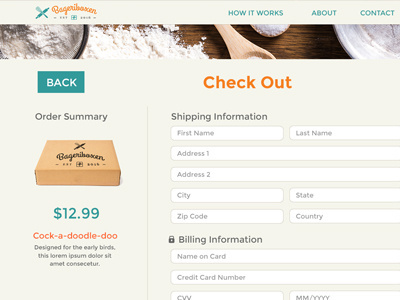 Bageriboxen Check Out Screen checkout ecommerce interaction mobile product shop store ui ux web design