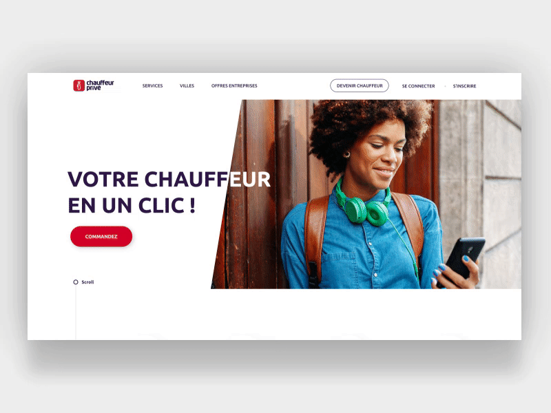 Home Chauffeur Privé chauffeur france home marketing me prive ui ux website