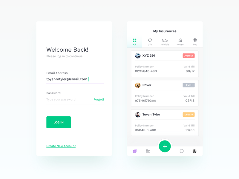 Insurance App - UI/UX Design WIP by Nimasha Perera on Dribbble
