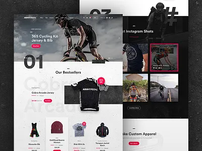 Cycling Apparel eCommerce WIP apparel circular cycling ecommerce eshop grid landing shopify ui ux