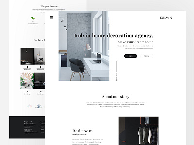Home Decoration Landing Page clean decoration design home homepage landing ui ux web website zihad