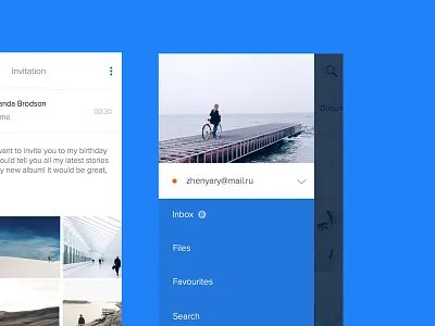 Mail.ru menu concept app application ios mail.ru ui ux