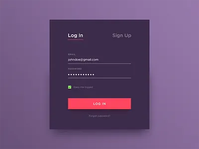 Daily UI #082 - Form daily dailyui form log in login sign sign in sign up ui ux