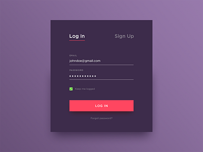Daily UI #082 - Form daily dailyui form log in login sign sign in sign up ui ux