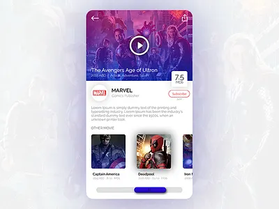 Movie Watch Page app apple design ios movie play player ui ux video watch