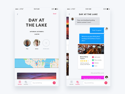Event planning app activity events ios mobile mobile design planning schedule ui ui design uiux ux ux design