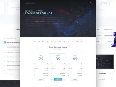 Game landing page clean landing page simple ui webdesign