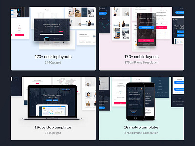 Odessa preview ios iphone mobile sketch template ui kit web design website