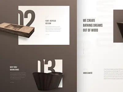 Wood&Water - Homepage clean design homepage layout minimal simple ui uidesign web webdesign wood