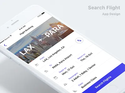 Flight booking app app booking compare date flight ios iphone mockup result travel ui ux