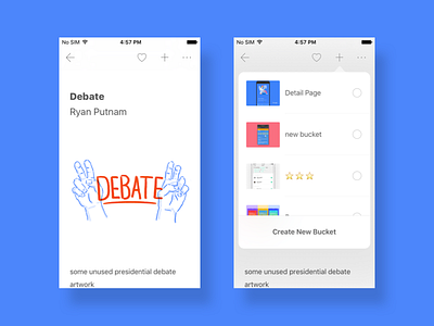 Shot app detail page dribbble ios mobile shot ui