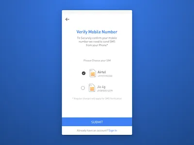 Dual Sim Account Registration - Concept Design accountregistration application design dualsim online product ui ux visual