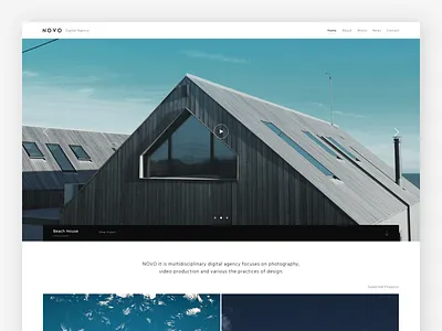 Novo agency clean grid masonry minimal novo photography portfolio ui veaceslav burian website
