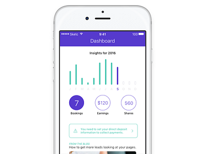 Dashboard for Xpeeria analytics dashboard ios iphone overview