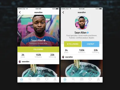 User Profile profile social ui user ux