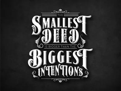 The Smallest Deed quotes typography