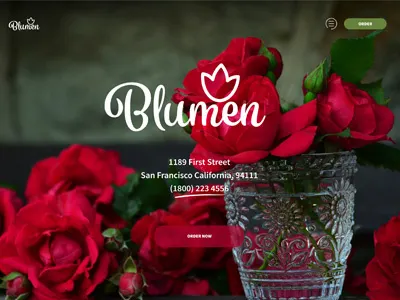 Blumen adobe muse adobe muse template adobe muse theme landing page website design