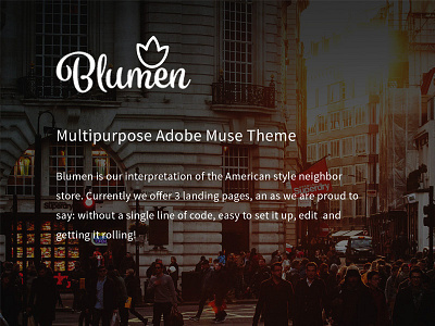 Blumen - Adobe Muse Template bakery barber shop flower shop store