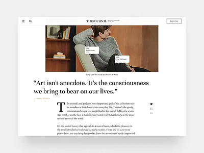 Fashion Journal app article clean clothes e commerce fashion image interface magazine minimal product typography