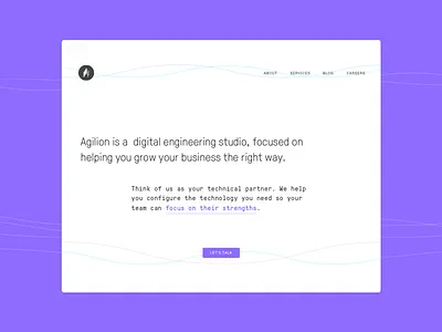 Agilion Marketing Site marketing rebrand waves web