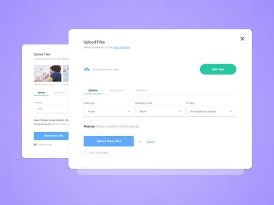 Upload Files Popup / UI Challenge — Week 01 app clean minimal popup tool ui web website white