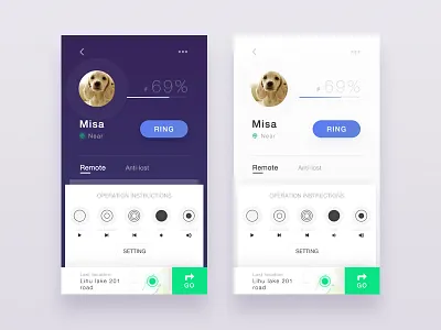 Remote control app — MYNT add card control go home ios link map material setting tab ui