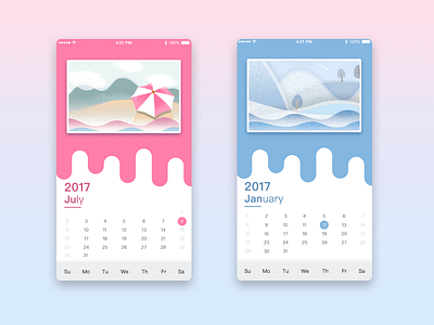 Calendar 01 calendar january july