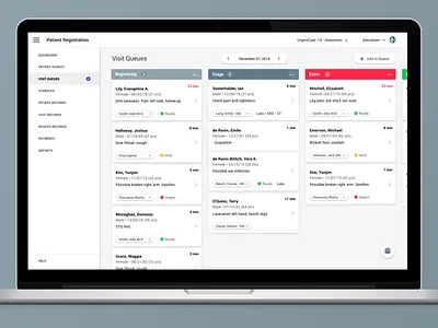 Patient Registration Queues design healthcare mobile queues registration ui ux wip
