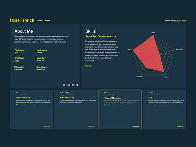 Portfolio Concept front end portfolio interface portfolio visual design