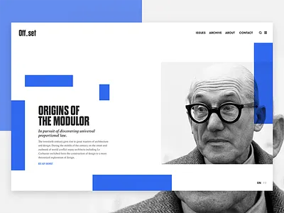 Journal Header Panel blog editorial journal magazine ui web website