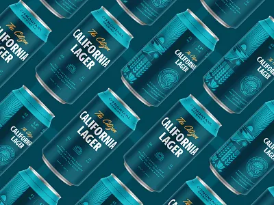 Cismontane - California Lager (Can) beer branding brewery california can coast design identity illustration logo packaging rinker