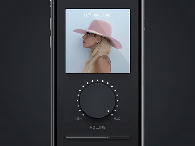 Music Player dark ios iphone light music player shadow sketch skeuomorphic slider vector volume
