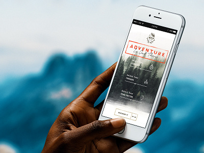 Buck Wild Mobile Home adventure buck wild explore grunge homepage landing mobile texture ui ux web web design