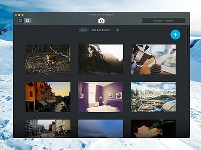 Unsplash Inspired Desktop App app dark macos sketch unsplash wallpaper